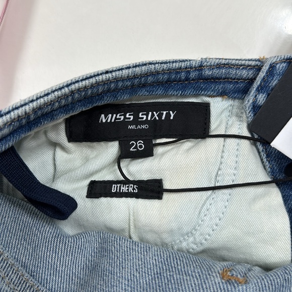 MISS SIXTY Silk Blend Denim Light Blue Flare Jeans W26 - Picture 15 of 16